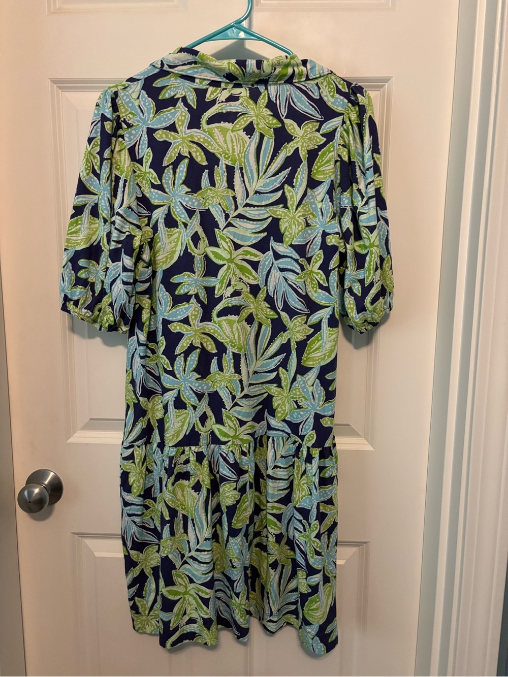 Lilly Pulitzer Bingley Dress Green Sapphire Blue Tropical Tango Size M - NWOT! - Picture 4 of 6